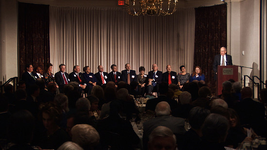 2010 Arkansas Preservation Awards- Award Winners on stage with MC John Gill © Pryor Center for Arkansas Oral and Visual History, University of Arkansas