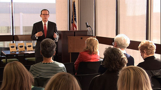 J. Chester Johnson; Poetry reading at the University of Arkansas, Fayetteville; October 28, 2010 © Pryor Center for Arkansas Oral and Visual History, University of Arkansas