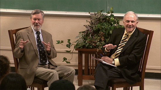 2007 Ernie Deane Award - Roy Reed and Senator David Pryor © Pryor Center for Arkansas Oral and Visual History, University of Arkansas