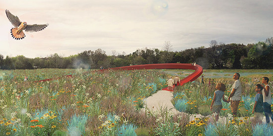 A rendering by Cada Fischer, a landscape architecture student in the Fay Jones School of Architecture and Design.   © Fay Jones School of Architecture and Design