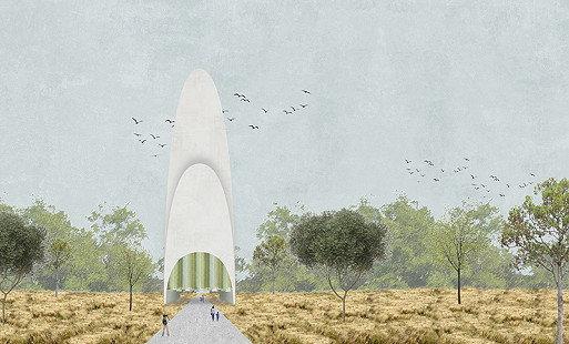 A rendering by Rylee Lorts, a landscape architecture student in the Fay Jones School of Architecture and Design.   © Fay Jones School of Architecture and Design