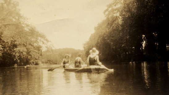 Rest camp canoers, ca. 1929, from the Kilkare Home Demonstration scrapbook; Blanche Hanks Elliott Papers MC1272 © Pryor Center for Arkansas Oral and Visual History, University of Arkansas