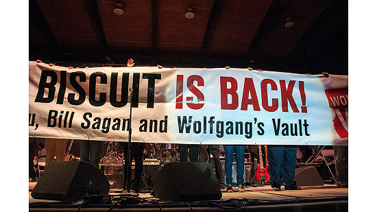 The "Biscuit is Back" banner displayed at the 2010 Arkansas Blues and Heritage Festival heralding the return of the name King Biscuit Blues Festival in 2011 © Eric Gorder 2010; egorder@gmail.com