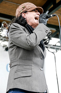 Reba Russell performs on the main stage at the Arkansas Blues and Heritage Festival on a cool October day; 2009 © Eric Gorder 2009; egorder@gmail.com