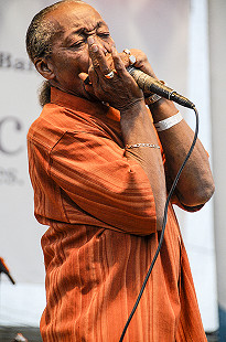 Willie “Big Eyes” Smith performs on the main stage at the Arkansas Blues and Heritage Festival; 2009 © Eric Gorder 2009; egorder@gmail.com