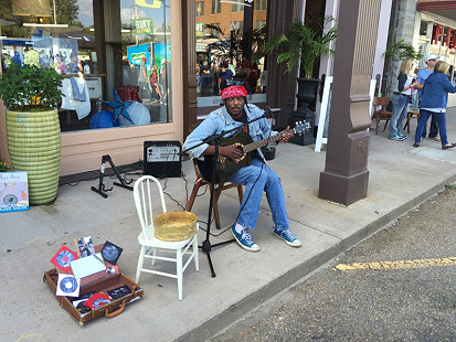 Lucious Spiller performs on Cherry Street during the King Biscuit Blues Festival; Helena, Arkansas, 2015 © Pryor Center for Arkansas Oral and Visual History, University of Arkansas