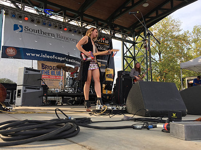 Samantha Fish performs on the main stage at the King Biscuit Blues Festival; Helena, Arkansas, 2015 © Pryor Center for Arkansas Oral and Visual History, University of Arkansas