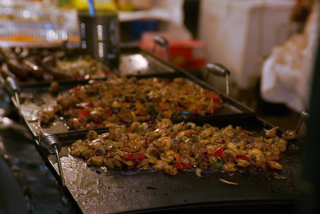 Cajun food on Cherry Street at the King Biscuit Blues Festival; Helena, Arkansas, 2016 © Pryor Center for Arkansas Oral and Visual History, University of Arkansas