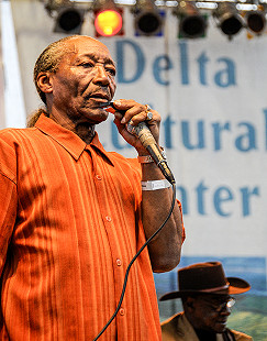 Willie “Big Eyes” Smith performs on the main stage at the Arkansas Blues and Heritage Festival; 2009 © Eric Gorder 2009; egorder@gmail.com