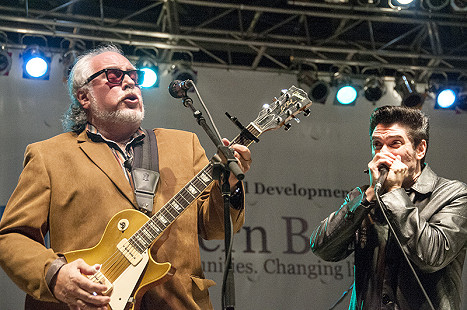 Bob Margolin (guitar) and Bob Corritore (harp) perform at the Arkansas Blues and Heritage Festival; 2009 © Eric Gorder 2009; egorder@gmail.com