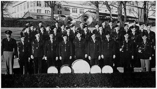 Arkansas ROTC Band, <i>Razorback Yearbook</i> 1949 © Photo courtesy of Razorback Marching Band