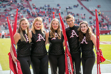 Color guard members before Pregame Show © Photo courtesy of Karen Schwartz