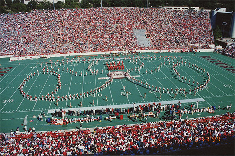 Razorback Band at home, 1994 © Photo courtesy of Special Collections, University of Arkansas Libraries, Fayetteville