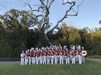 Performing at the opening of Crystal Bridges Museum of American Art, 2011 © Photo courtesy of Razorback Marching Band