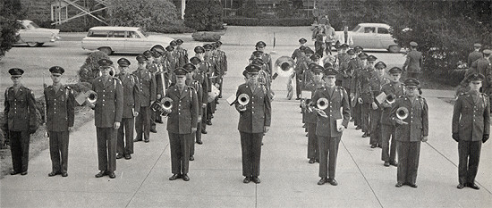 Arkansas ROTC Band, <i>Razorback Yearbook</i>, 1962 © Courtesy of Razorback Marching Band