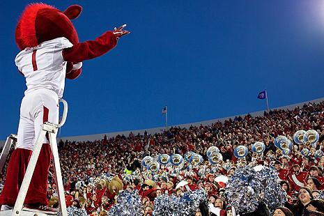 Big Red with Razorback Band at the Liberty Bowl © Photo courtesy of Chris Knighten