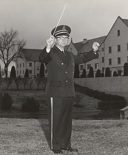 Richard "Doc" Worthington, Director of Bands, 1956-1970 © Photo courtesy of Special Collections, University of Arkansas Libraries, Fayetteville