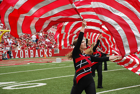 Beautiful flags in action on October 12, 2013 © Photo courtesy of Darinda Sharp